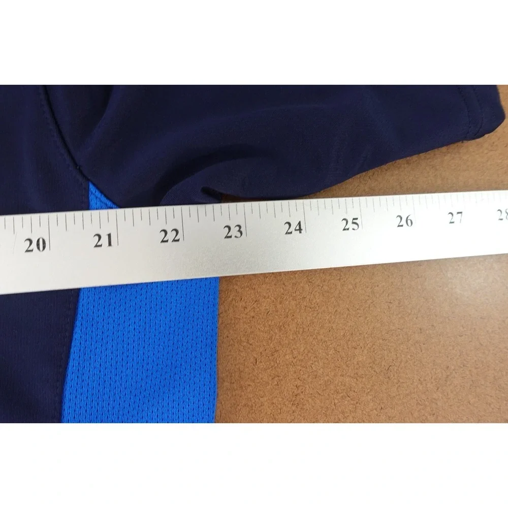 Nike Dri Fit Men's Size XL Blue Colorblock Short Sleeve Polo Shirt
